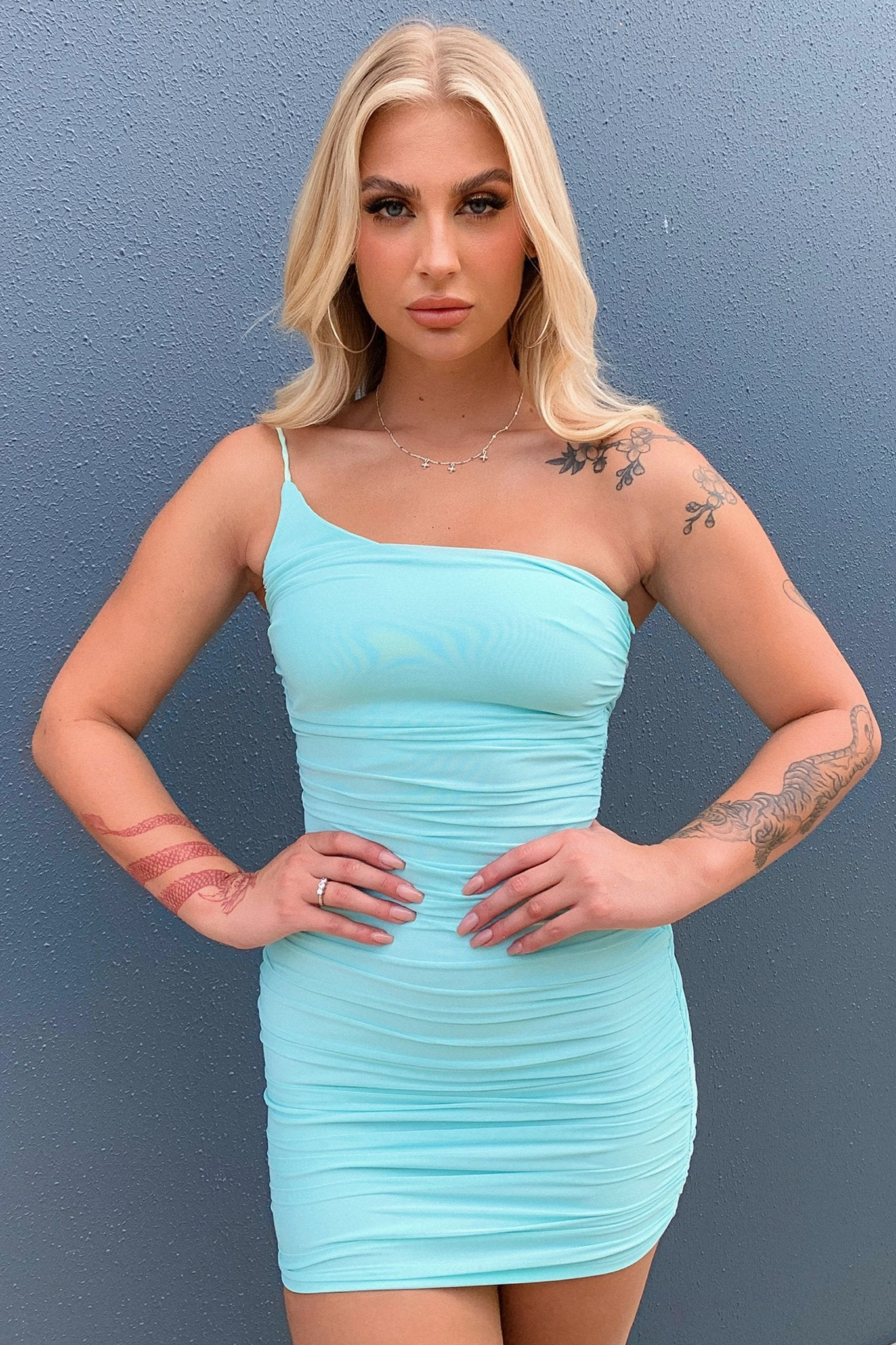 Shine Finish Shay Dress - Teal