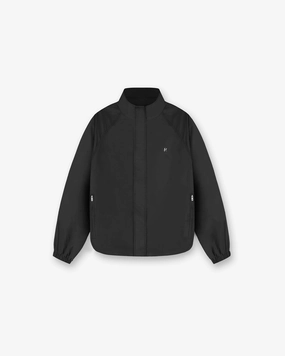 FleeceLined Funnel Neck Jacket - Black