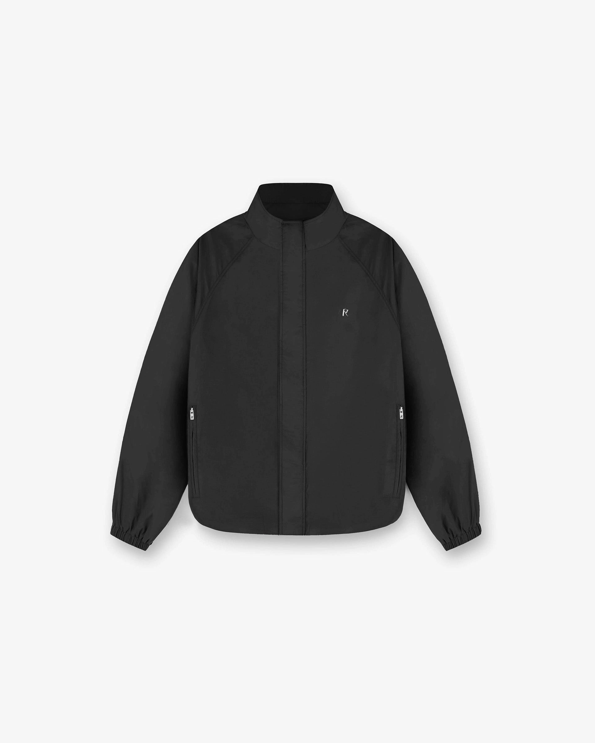 FleeceLined Funnel Neck Jacket - Black