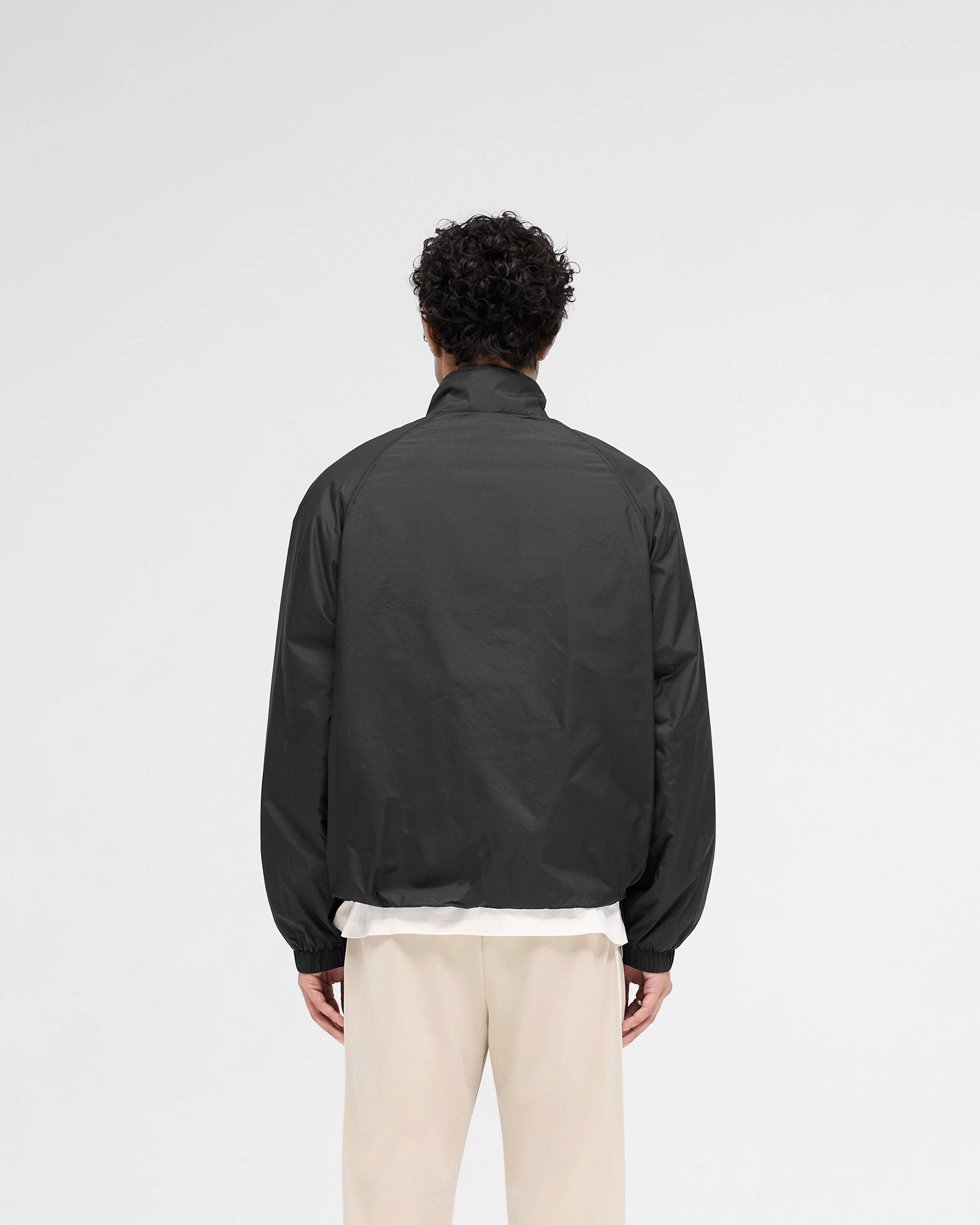 Funnel Neck Jacket - Black WindResistant Coating