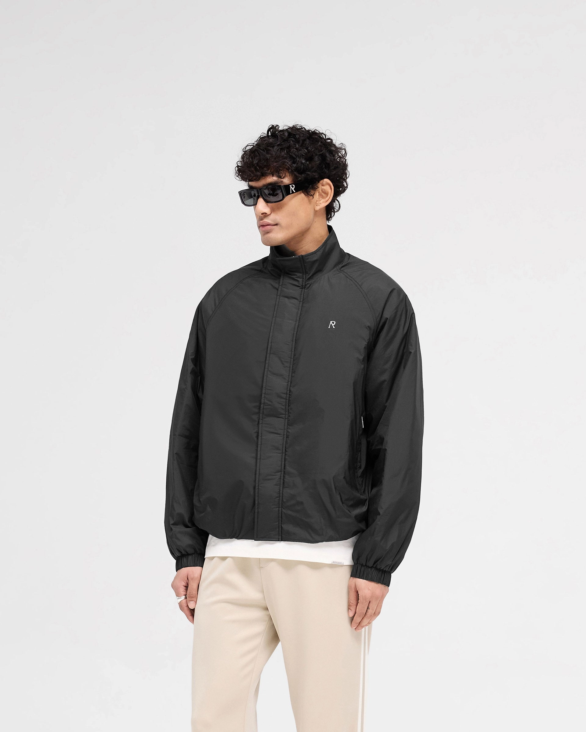 Funnel Neck Jacket - Black Heat Sealed Seams