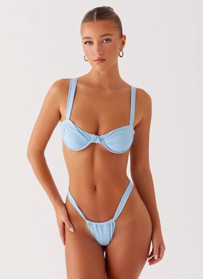 Adaptive Fit Versatile-Wear Gala Underwire Bikini Top - Sky Blue