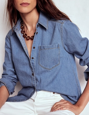 Denim Shirt-Light Authentic Functional Comfort Non Iron Fabric