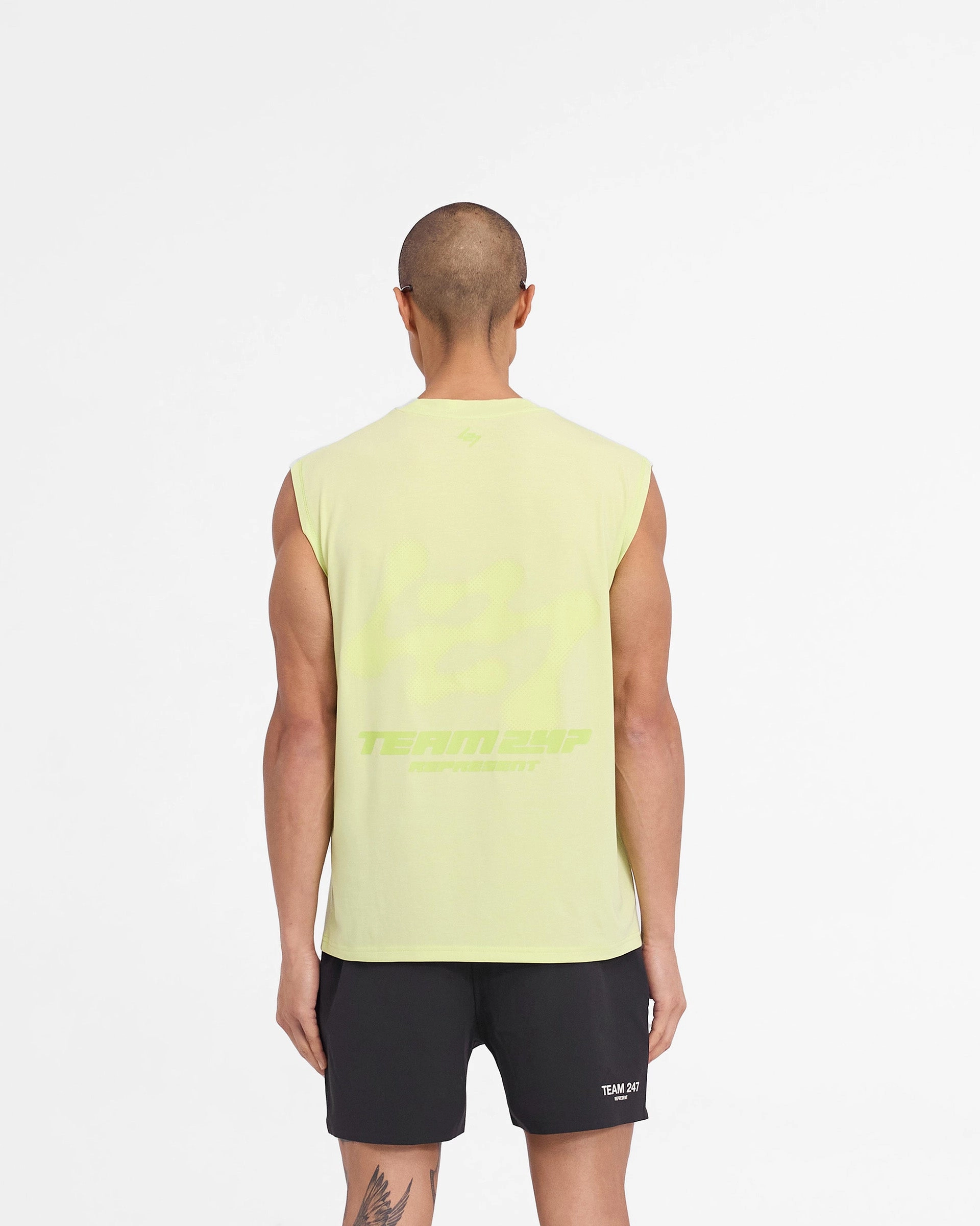 247 Future Terrains Oversized Tank - Shadow Lime WrinkleResistant Printed design