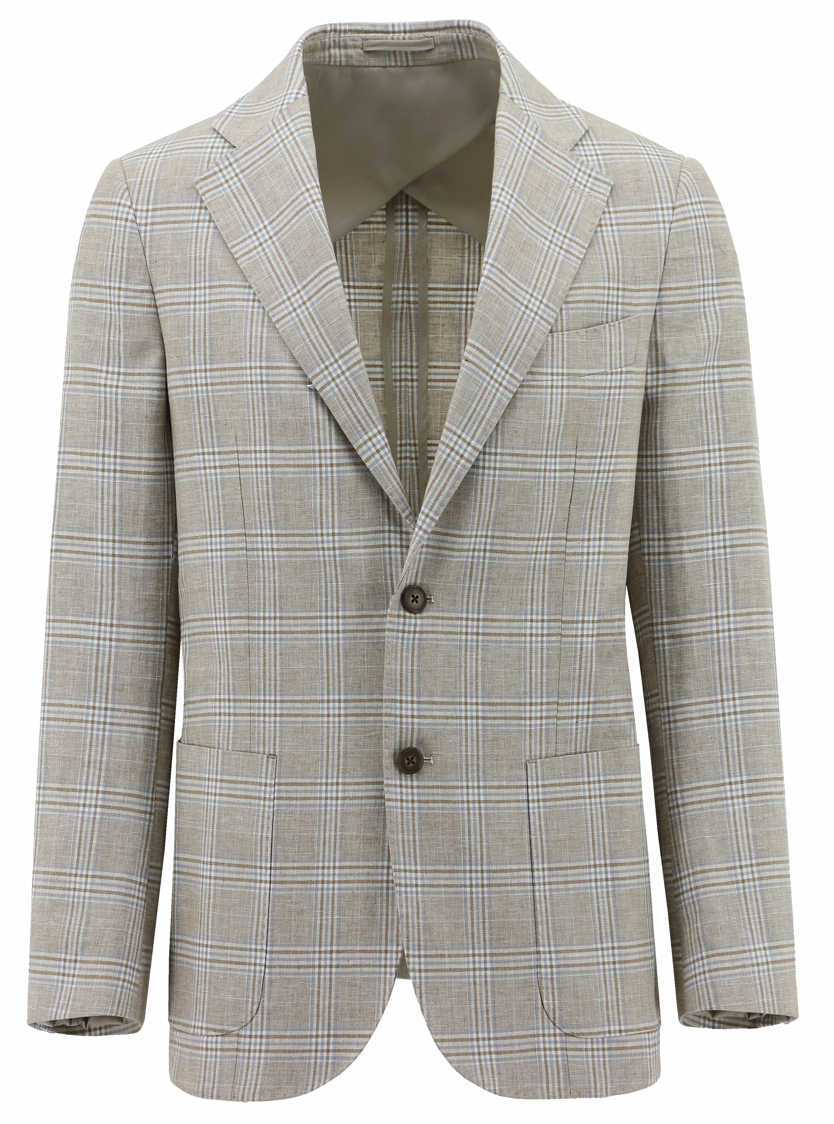 Genoa Beige Checked Sports Jacket heavy duty fabric