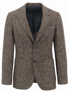 Thermal Core Technology Headphone Hole Genoa Buggy Brown Tweed Sports Jacket