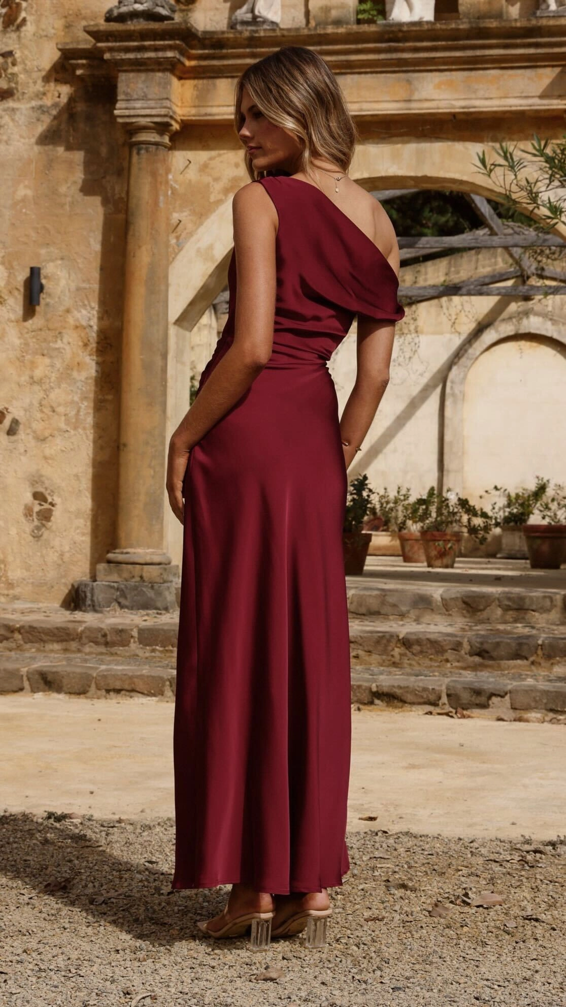 Gigi Maxi Dress - Wine Lounge Cut Lunch Date