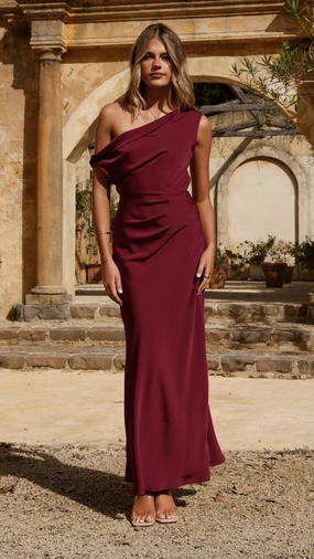 Soft Silhouette Gigi Maxi Dress - Wine
