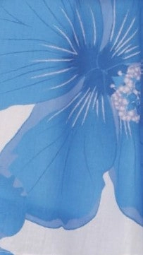 Page Maxi Dress - White / Blue Floral Tasteful Detail Smart Piece