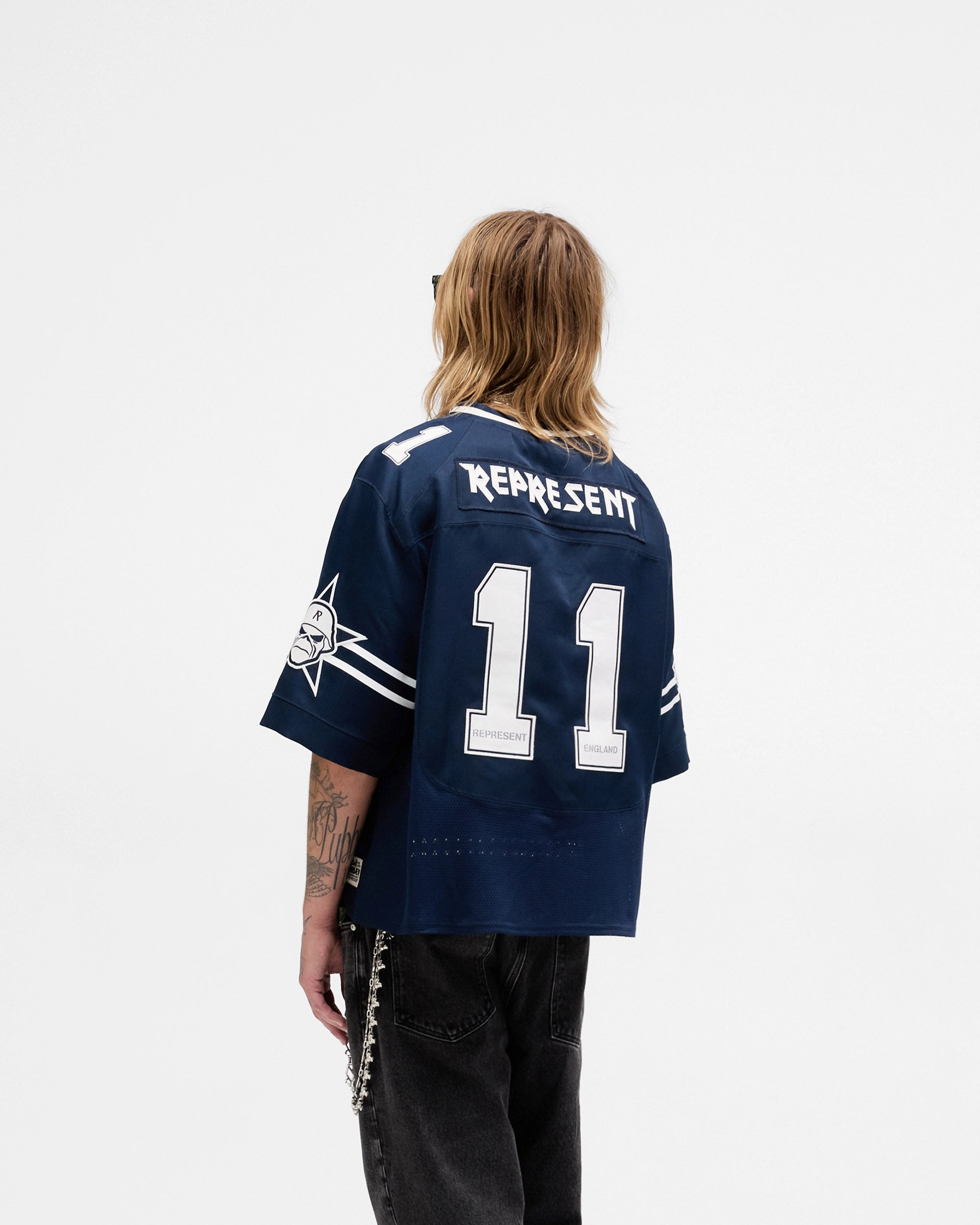 Represent X Iron Maiden Anniversary Jersey - Mid Blue QuickDry Material Minimalist Wear