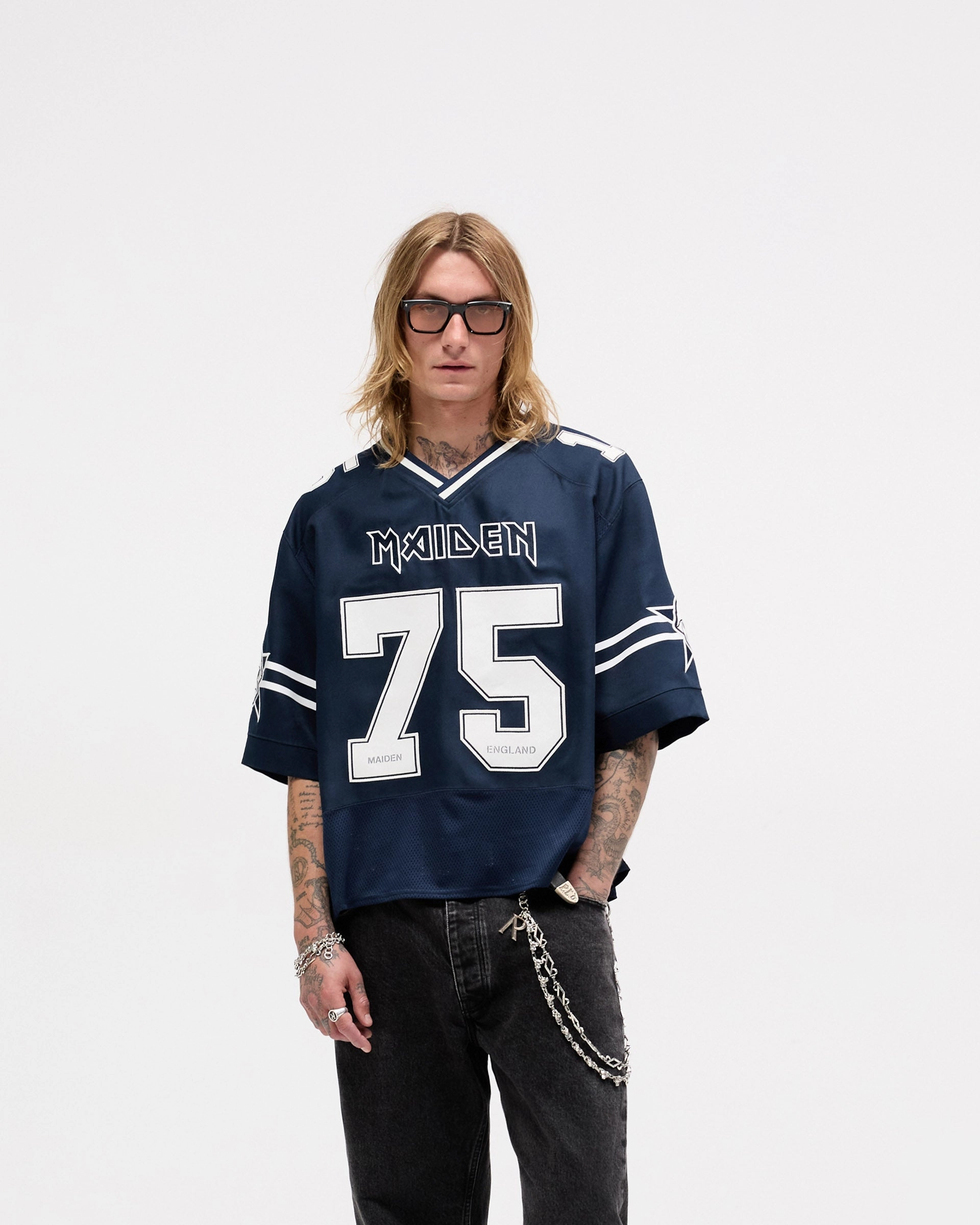 TemperatureControl Fabric Represent X Iron Maiden Anniversary Jersey - Mid Blue