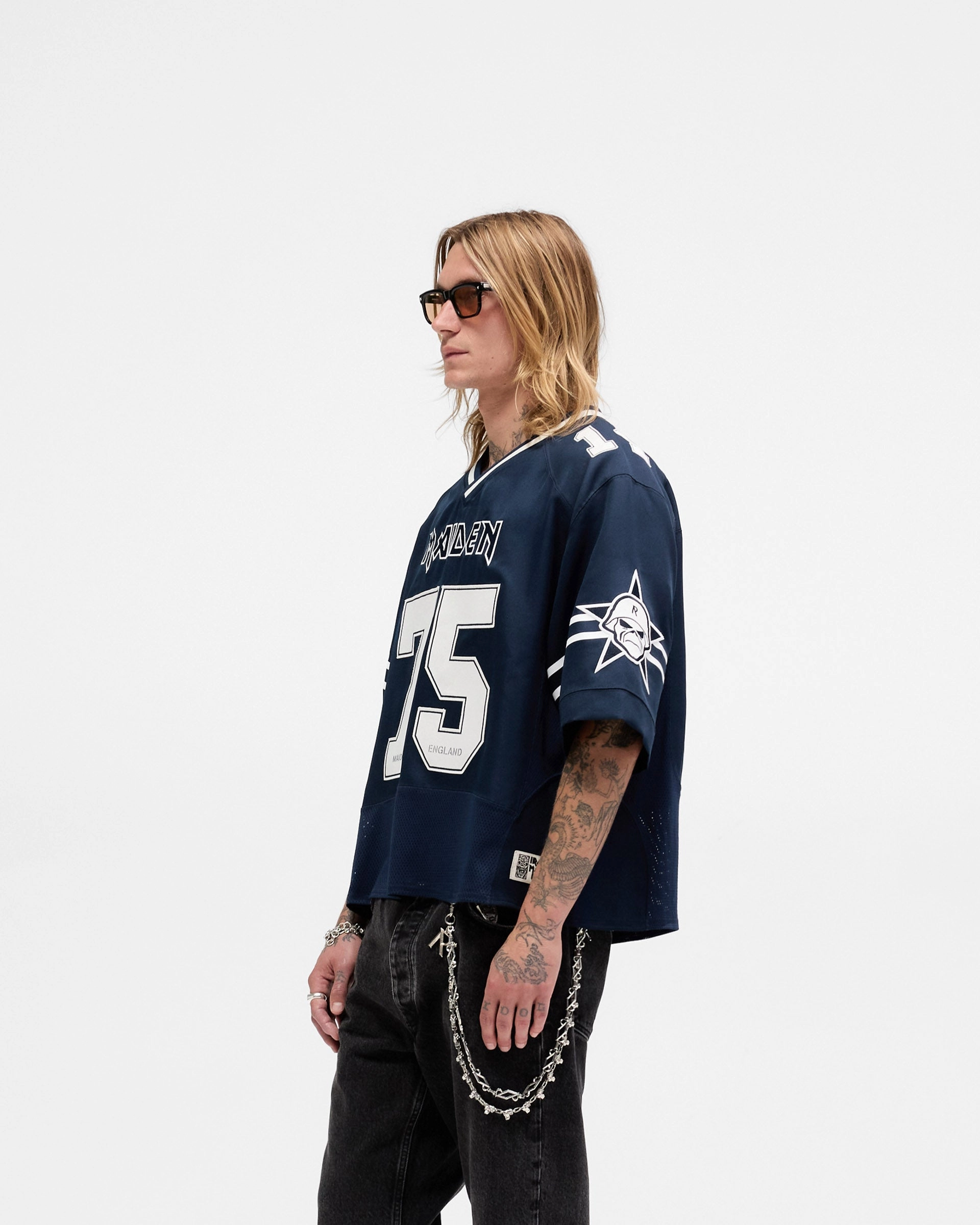 AntiStatic Properties Represent X Iron Maiden Anniversary Jersey - Mid Blue