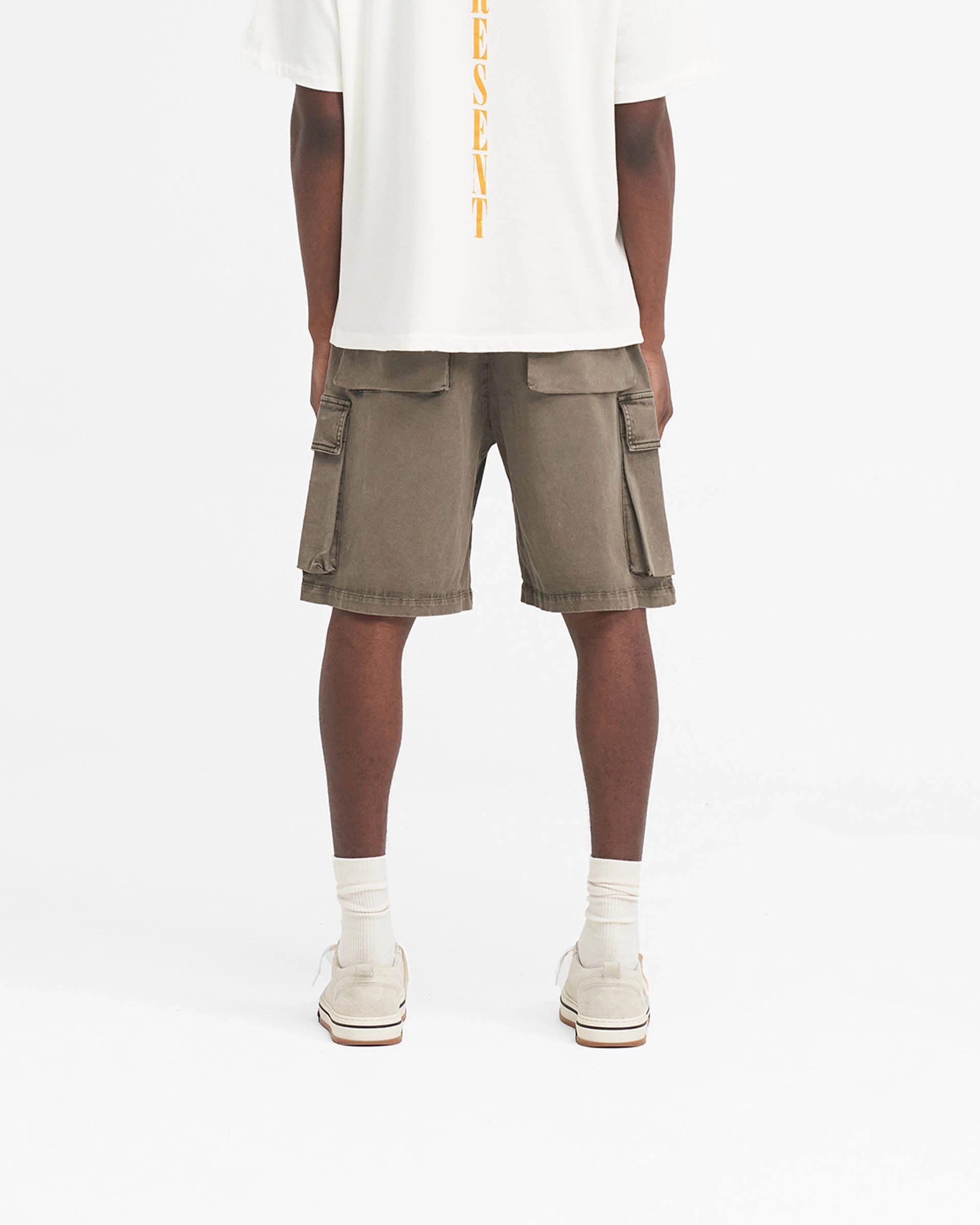 Washed Cargo Short - Dawn embroidery details summer breeze