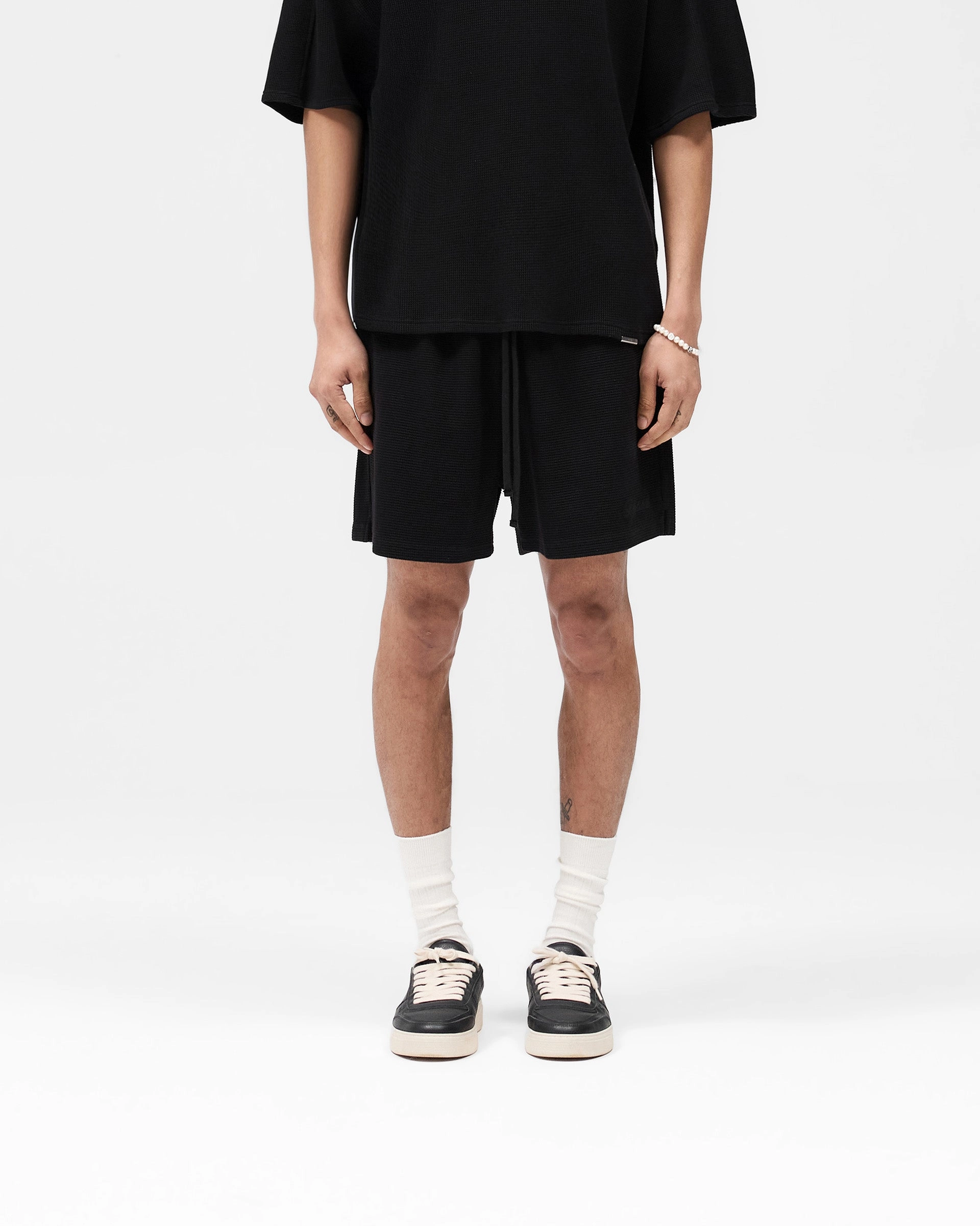 Layer Ready Waffle Shorts - Black