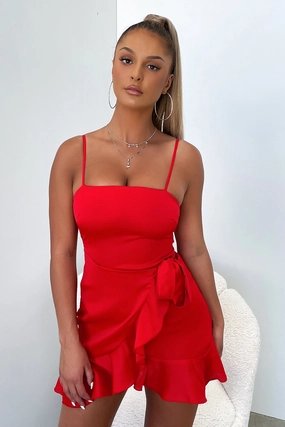 TaglessDesign Grace Dress - Red Silk