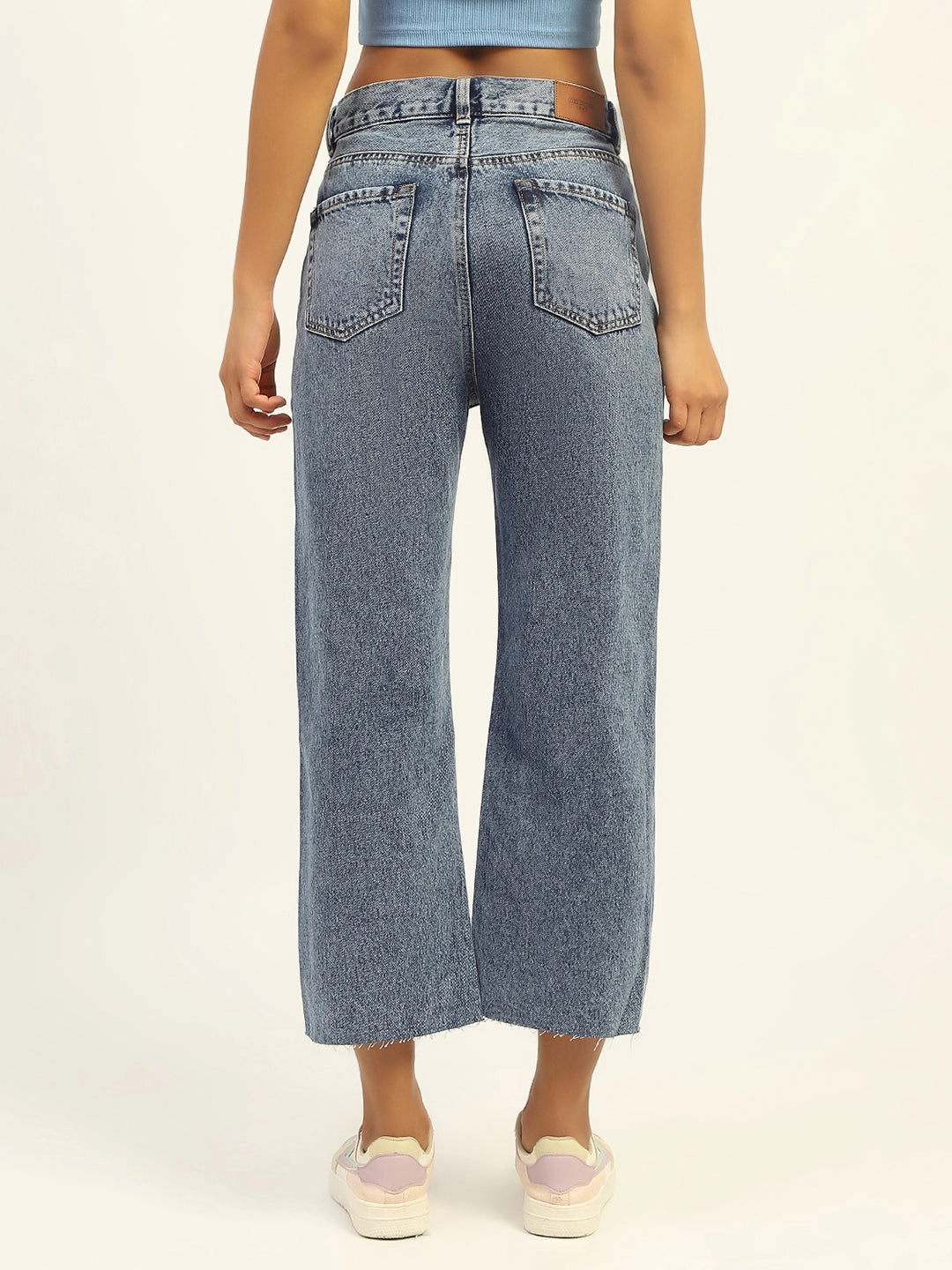 Madame Blue Boyfriend Fit Cotton Denim Effortless Look