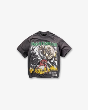 Represent X Iron Maiden Number Of Beast T-Shirt - Sunfade Grey Trendy popularity