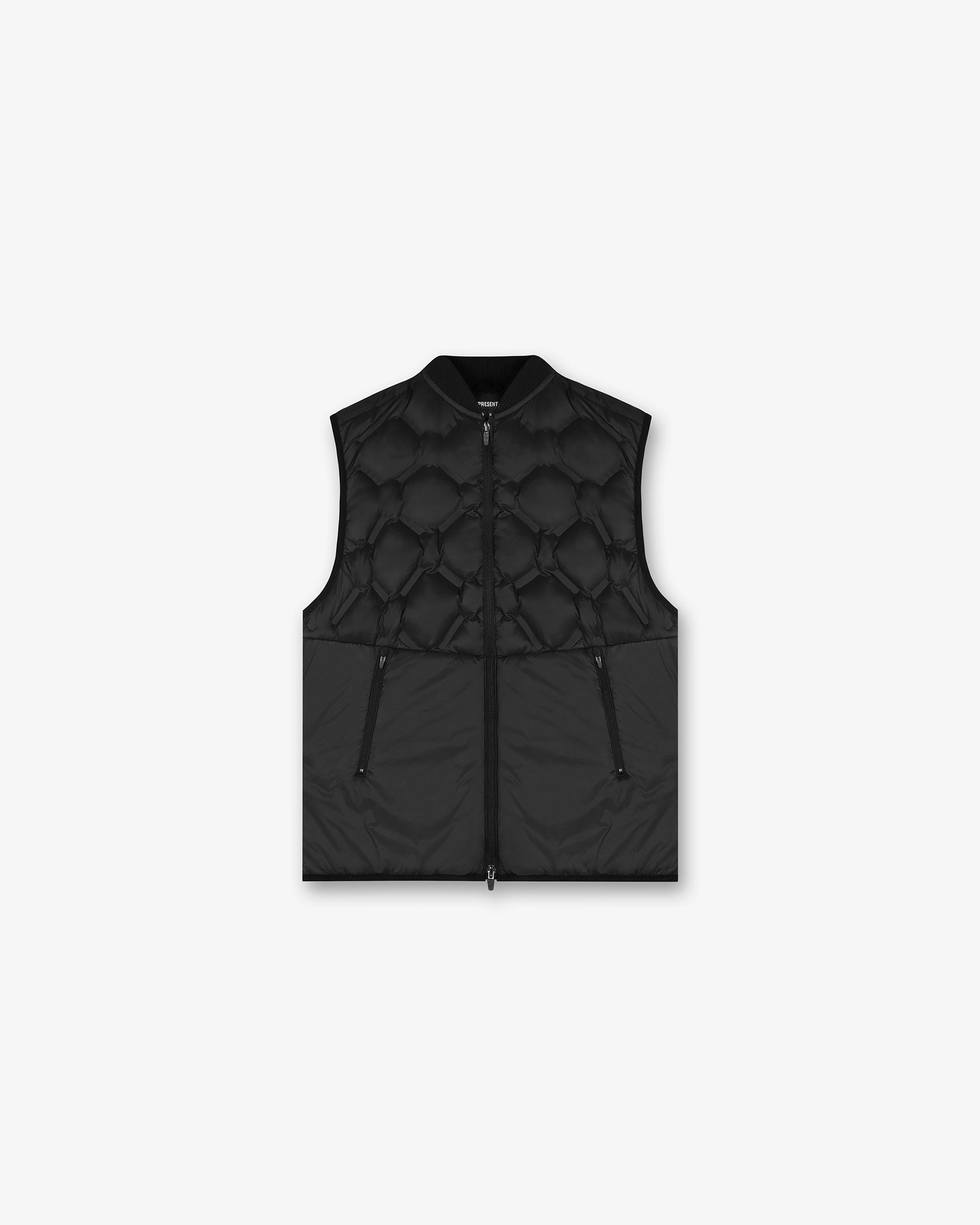 High Neck Reversible Style 247 Lightweight Gilet - Black