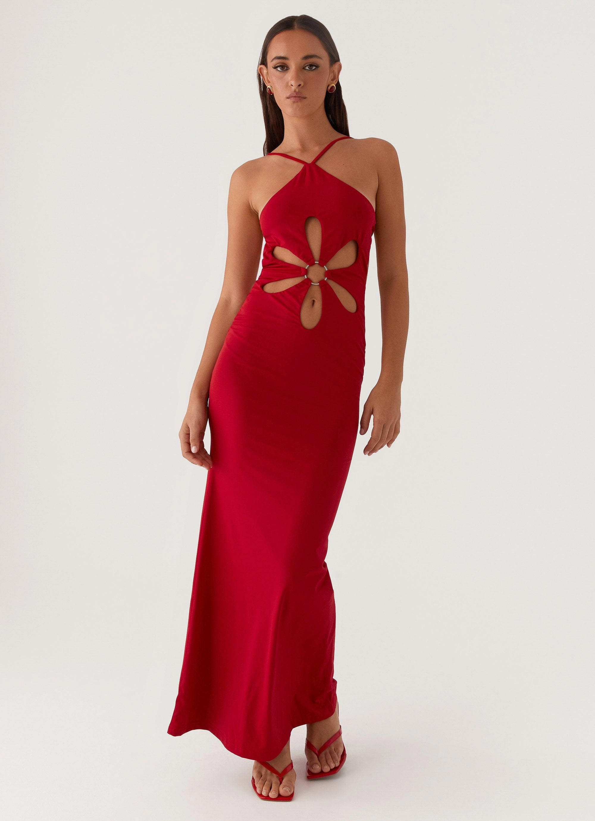 Grow Together Maxi Dress - Red Airy Base Elegant knee-length dress