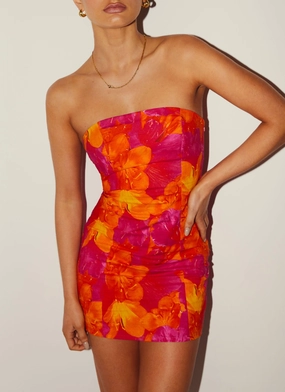 Stuck On You Mini Tube Dress - Floral Sun Everyday-Comfort Subtle Look