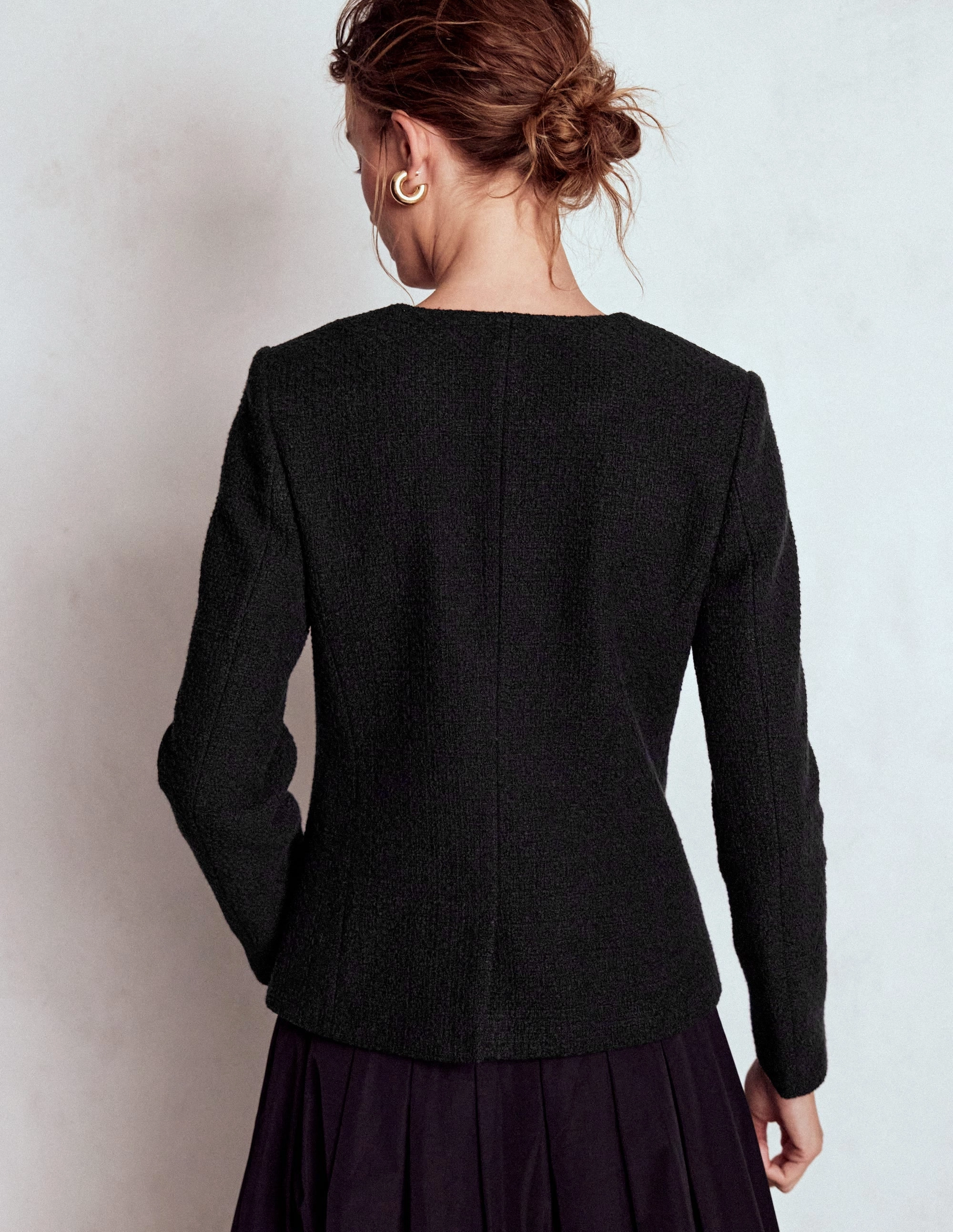 Hampstead Textured Blazer-Black windproof