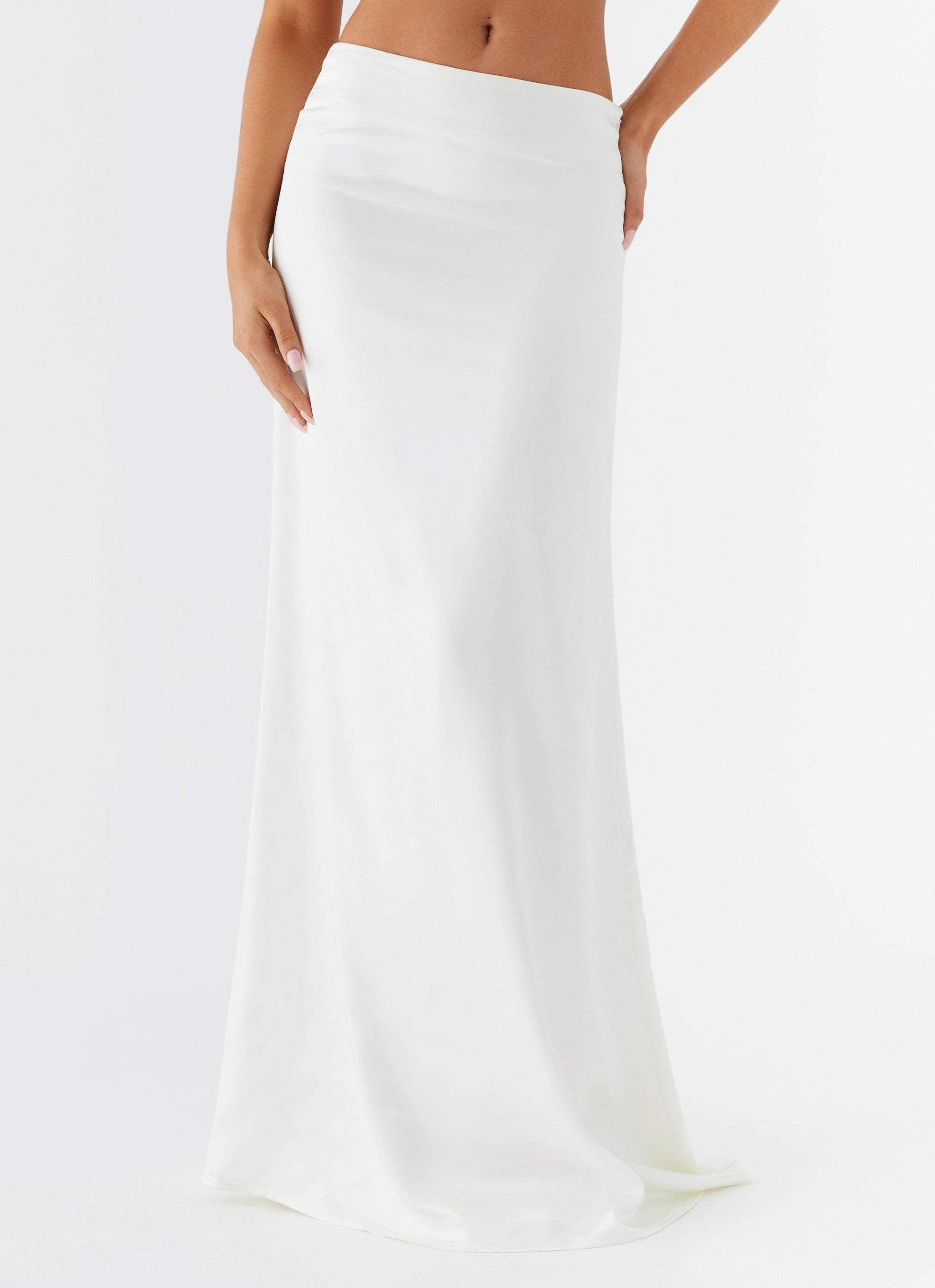 Everyday Vibe Morgan Low Rise Maxi Skirt - Ivory
