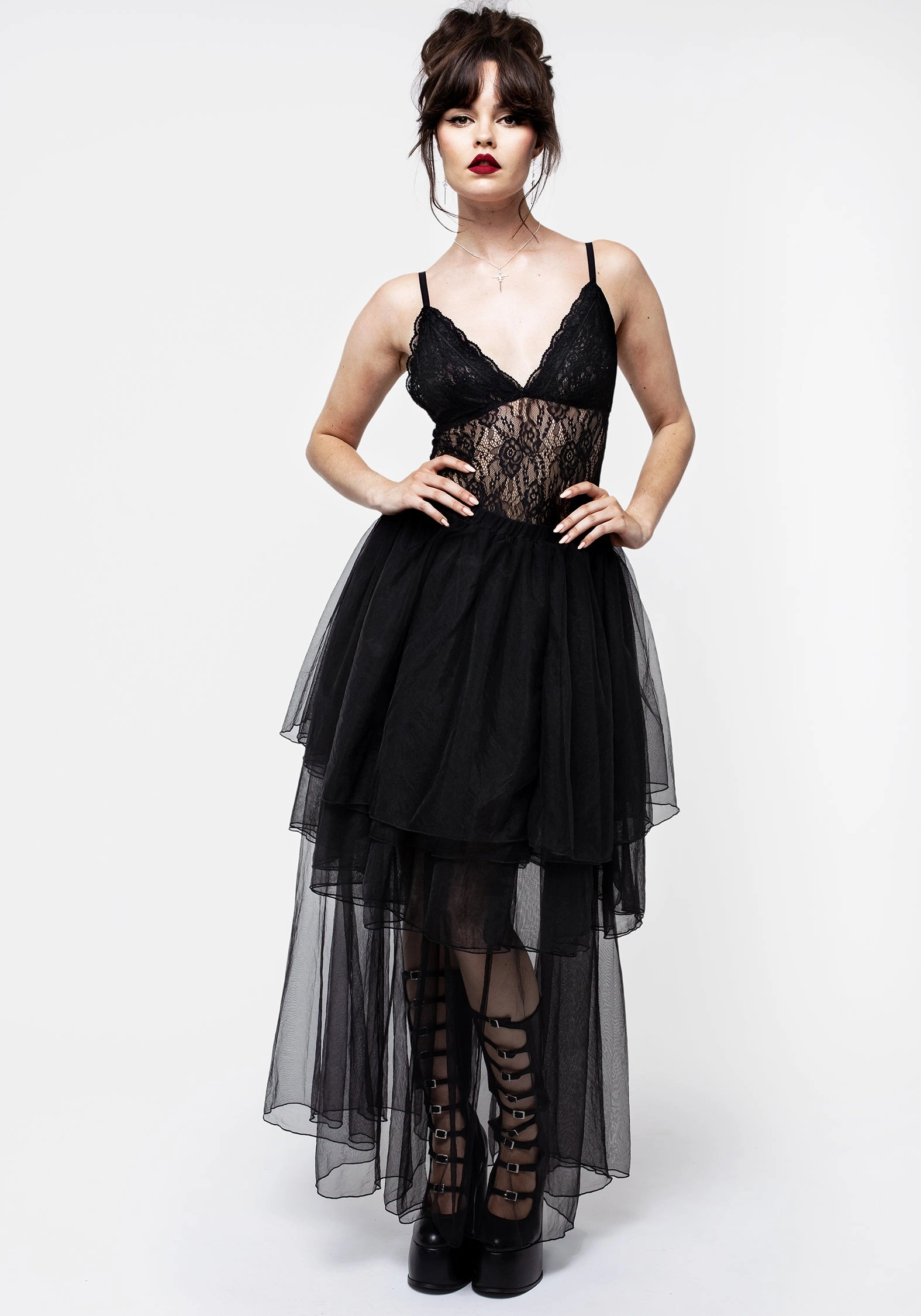 Headhunter Layered Tulle Maxi Skirt casual finish Maximalist look