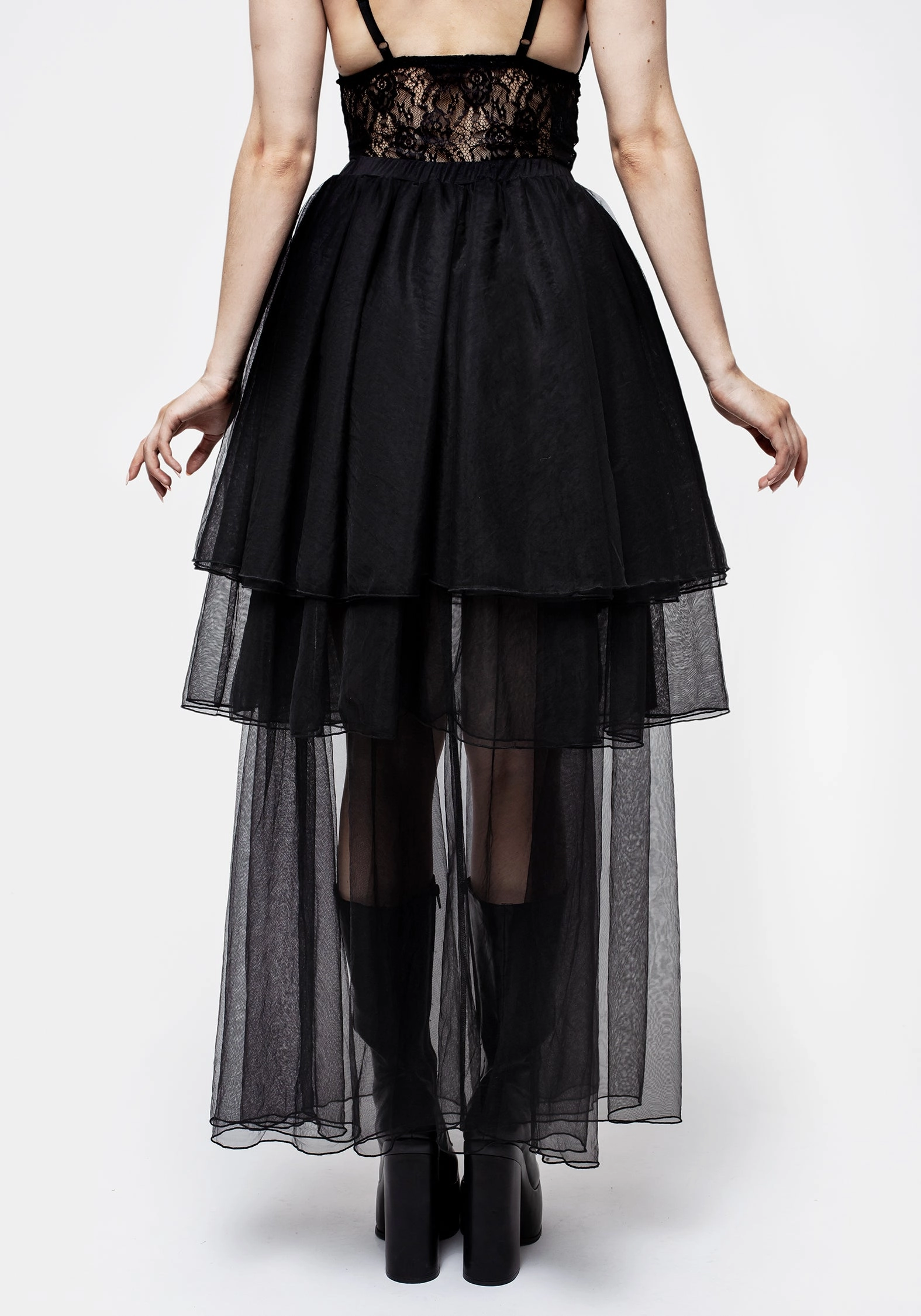 Headhunter Layered Tulle Maxi Skirt No Ride Up All Day
