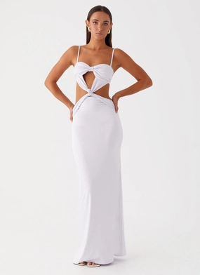 Polished Mood Heart And Soul Maxi Dress - Lavender