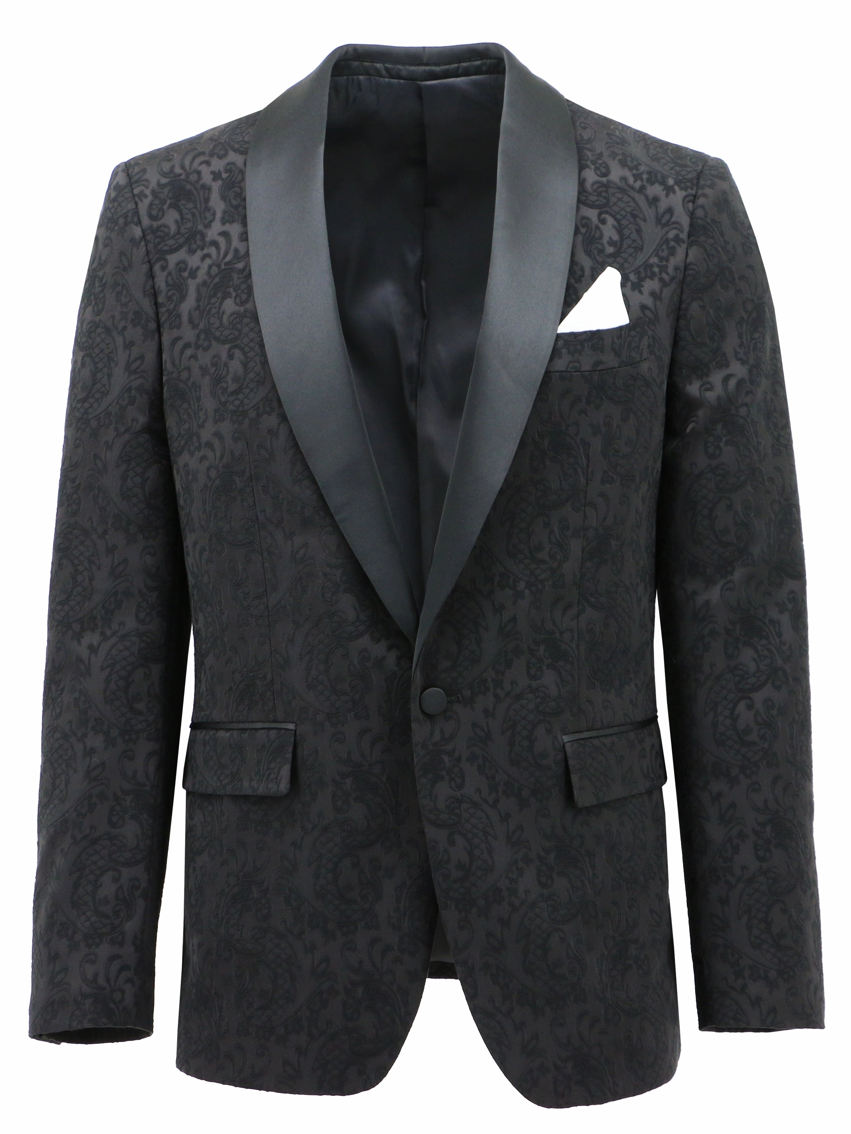 Autumn Wear Heat Reflective Tech Henry Black Paisley Dinner Jacket