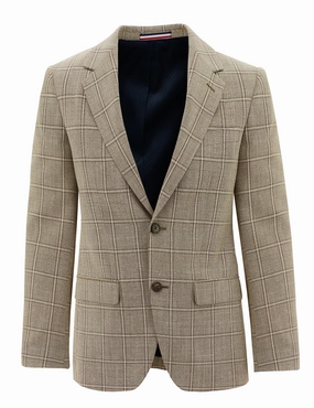NonBulkyLayering Parker Beige Checked Sports Jacket