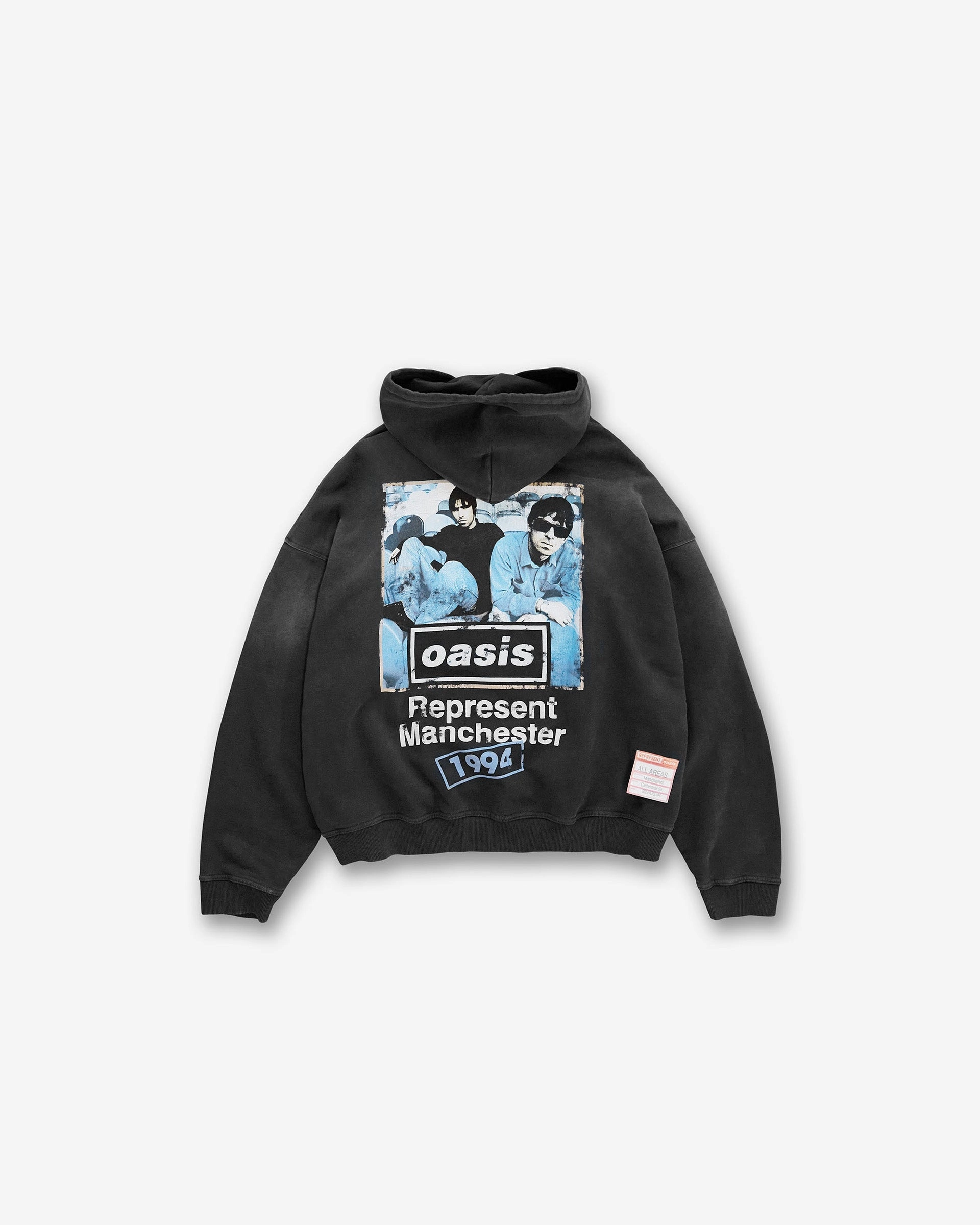 Affordable Represent X Oasis Maine Road Hoodie - Washed Black