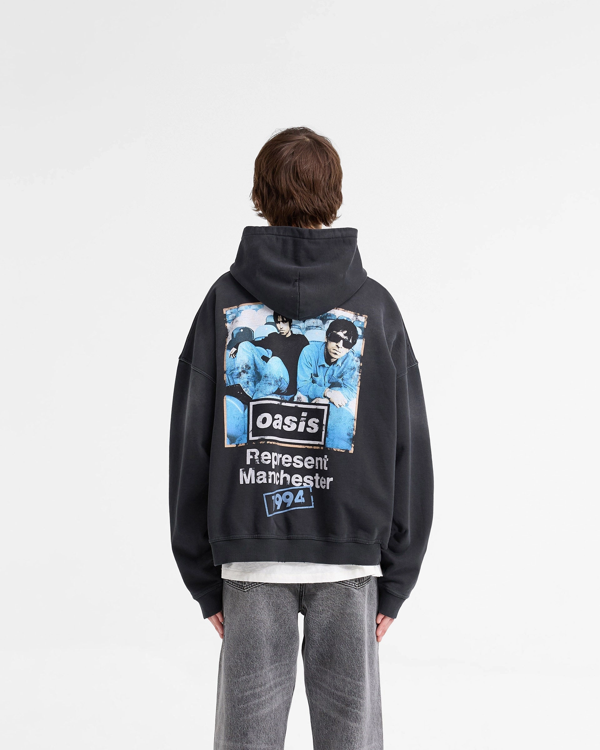 Pride wear Pet Friendly Represent X Oasis Maine Road Hoodie - Washed Black