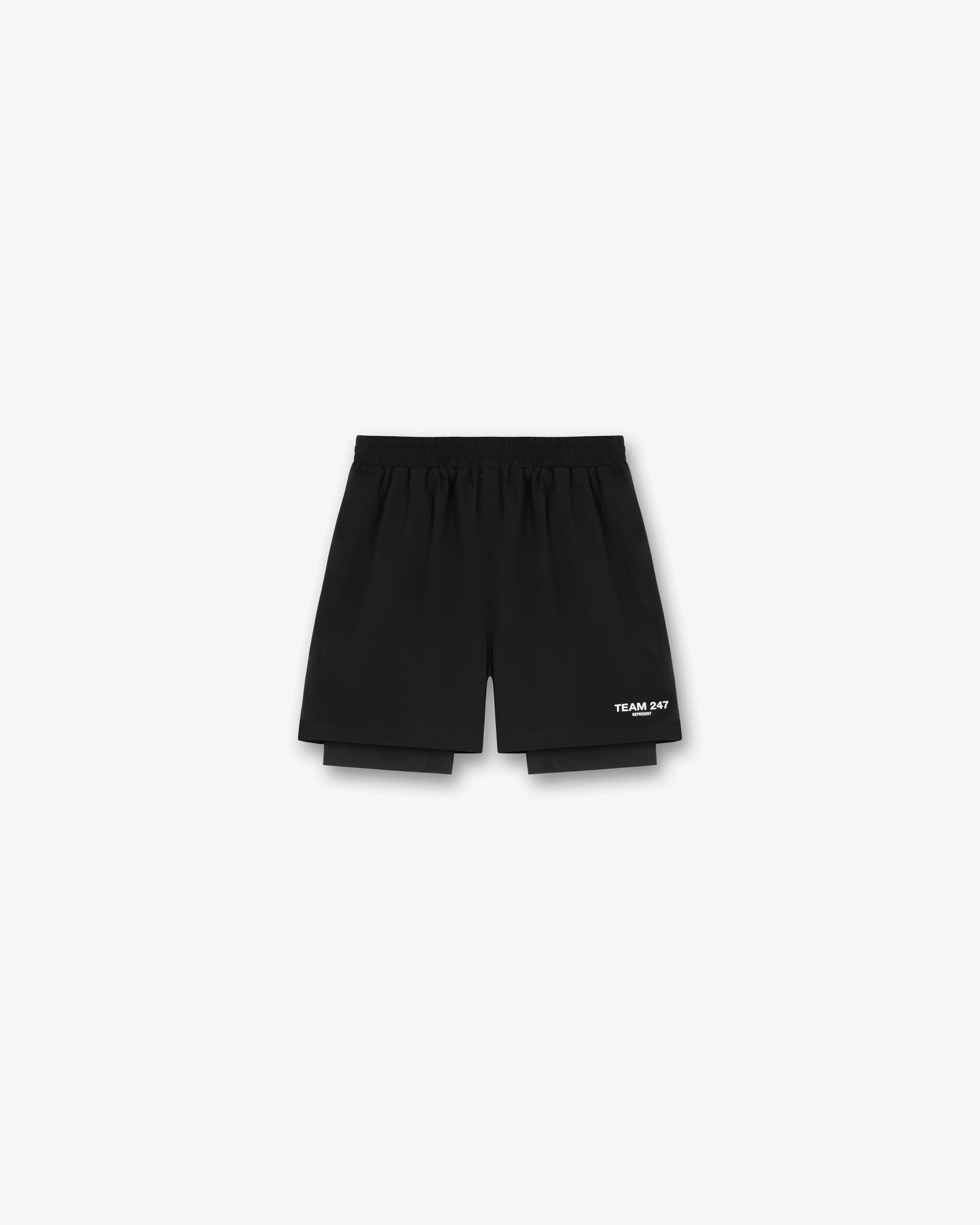 beachy vibe Team 247 2-In-1 Shorts - Black