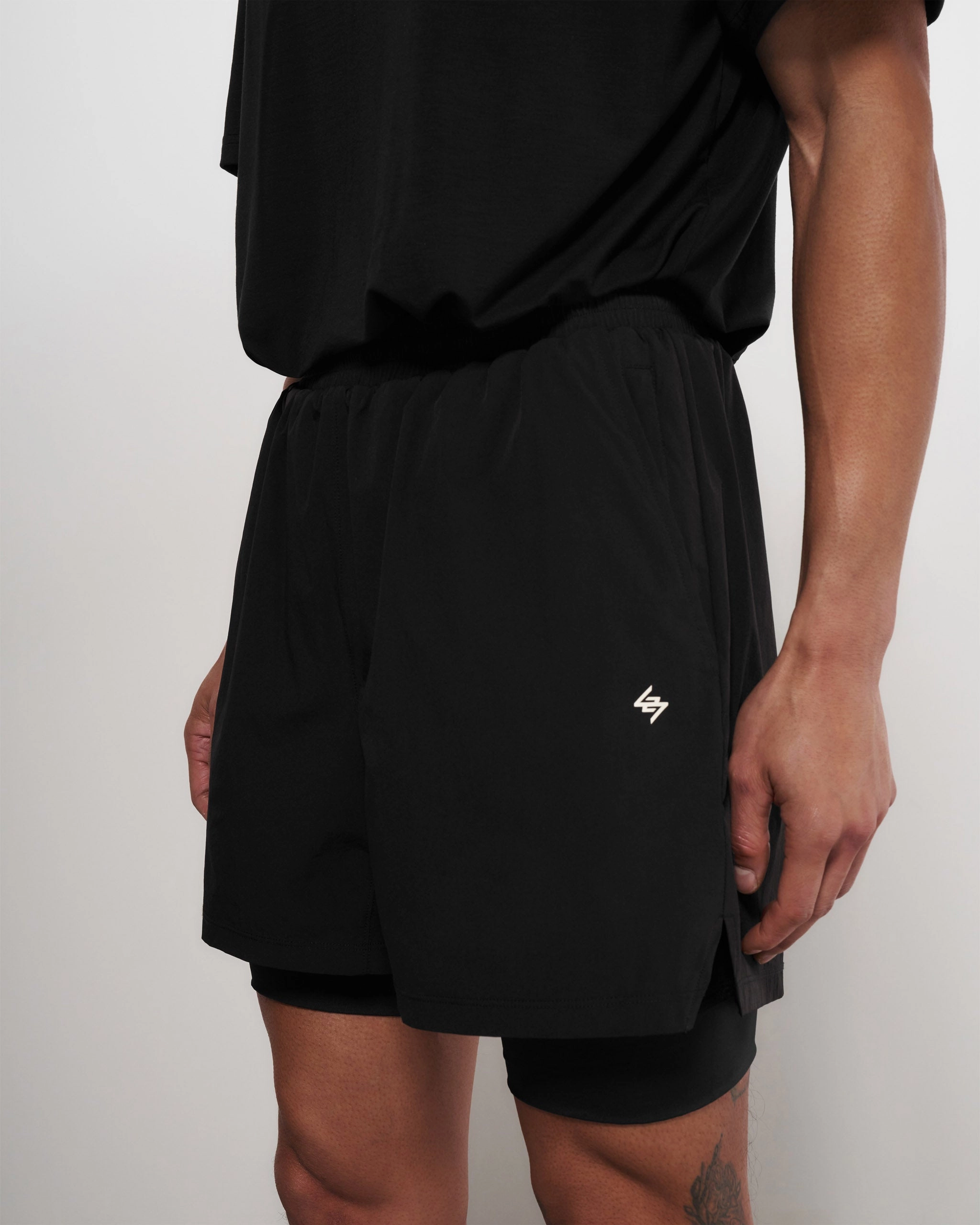 Comfort Flex Wear QuickAccessPockets Team 247 2-In-1 Shorts - Black