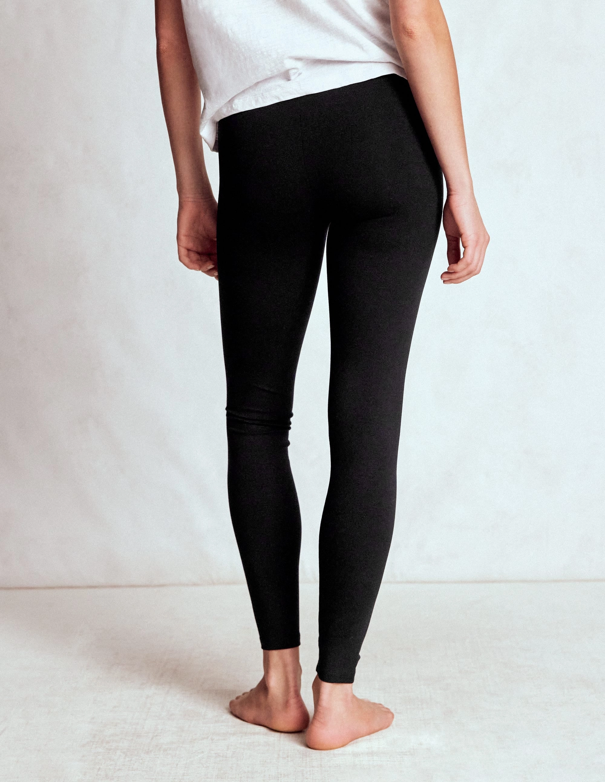 High Rise Jersey Leggings-Black Soft Touch