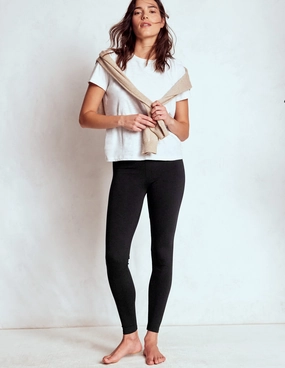 FlexibleMobilityDesign Comfort Focused High Rise Jersey Leggings-Black