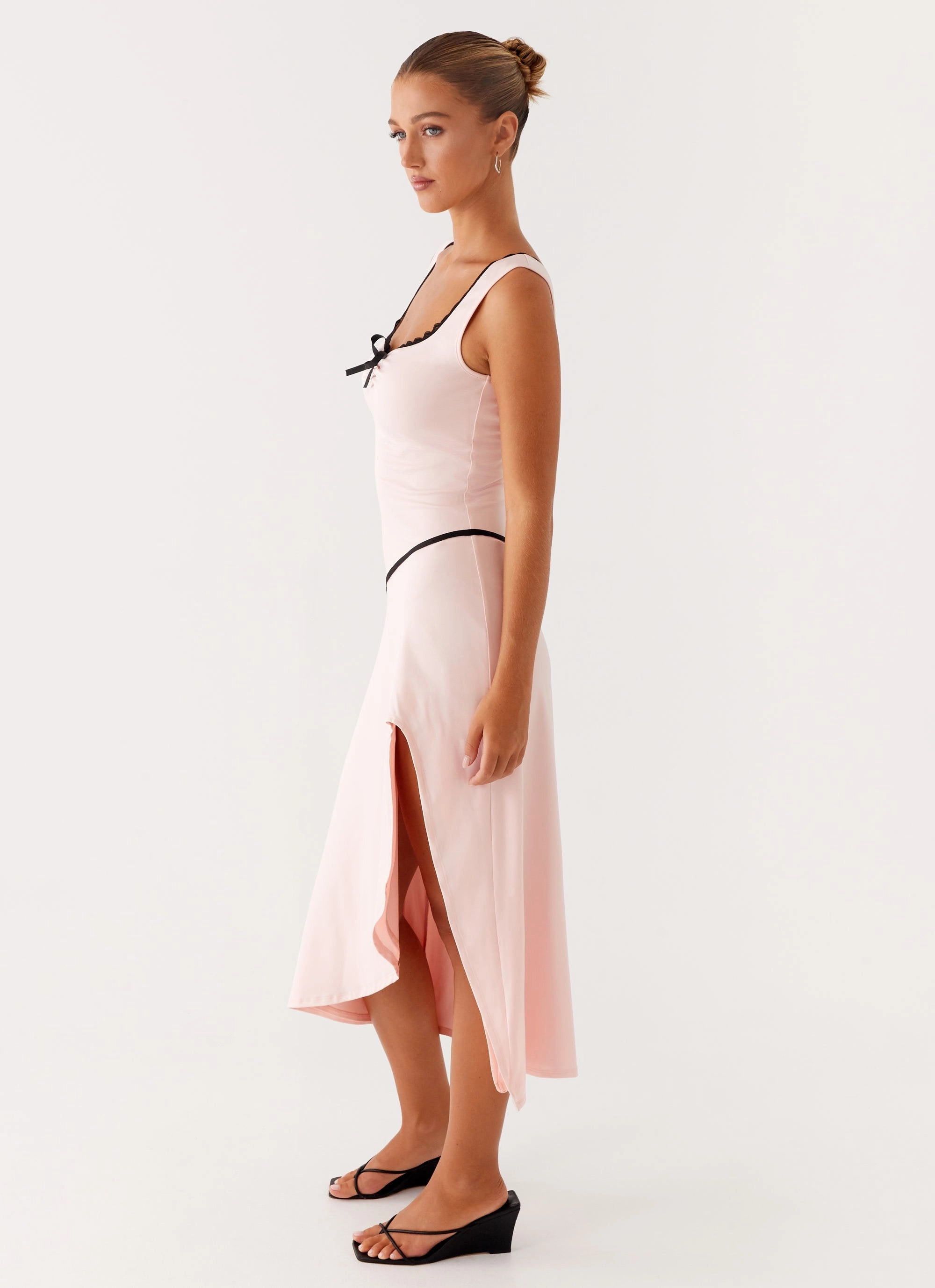 Darlene Midi Dress - Pink QuickReleaseClasp Polished Layer