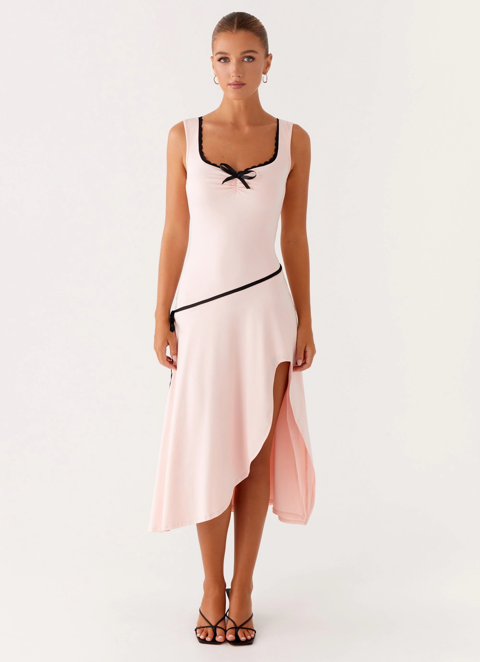 Darlene Midi Dress - Pink Cool Structure