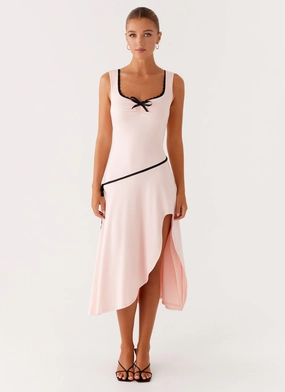Darlene Midi Dress - Pink Cool Structure