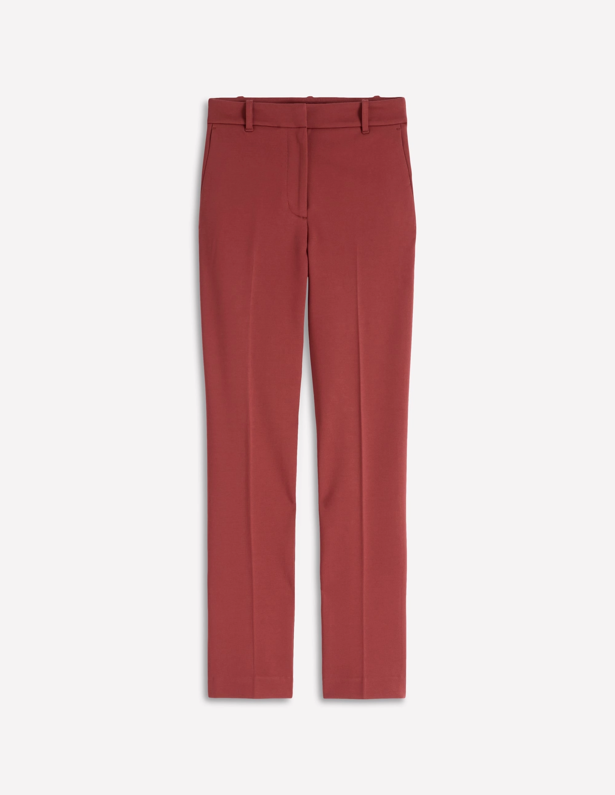 Highgate Ponte Trousers-Chestnut Erasable Logo Patch Cotton comfort