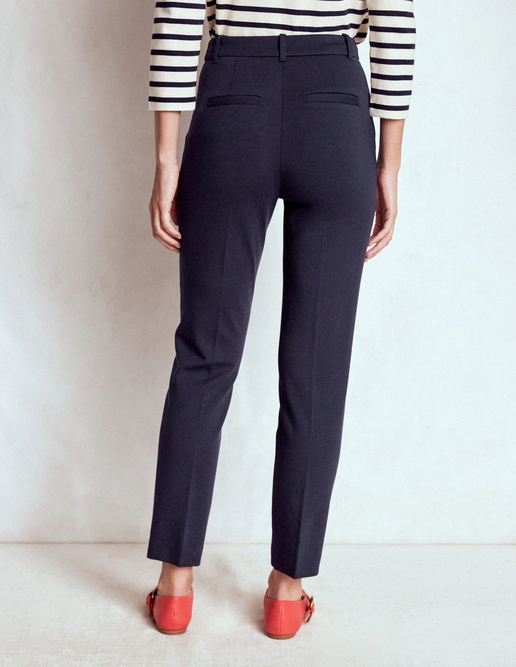 Highgate Ponte Trousers-Navy Active Layers Anti Odor Treatment