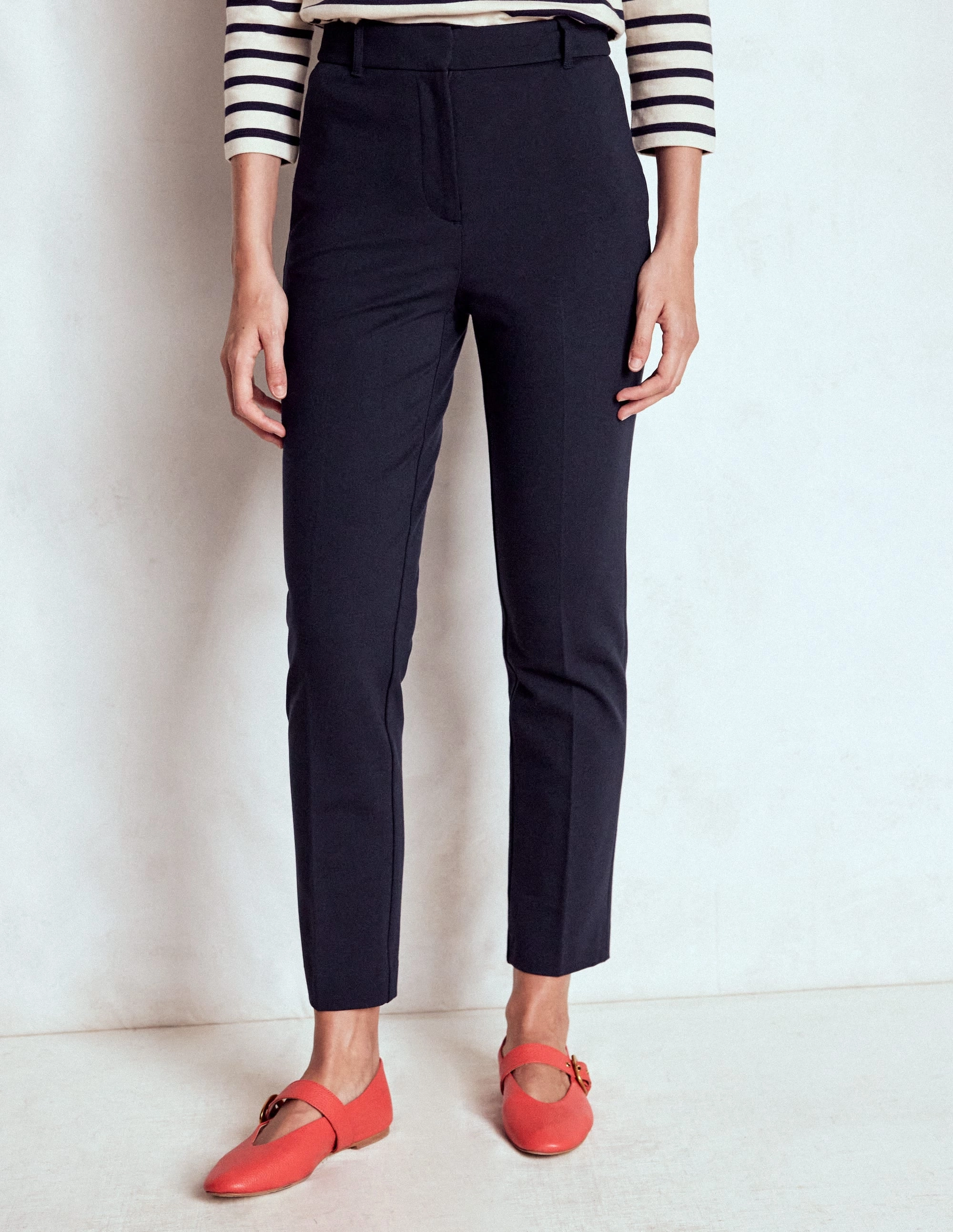 Tough Style Non Irritating Seams Highgate Ponte Trousers-Navy