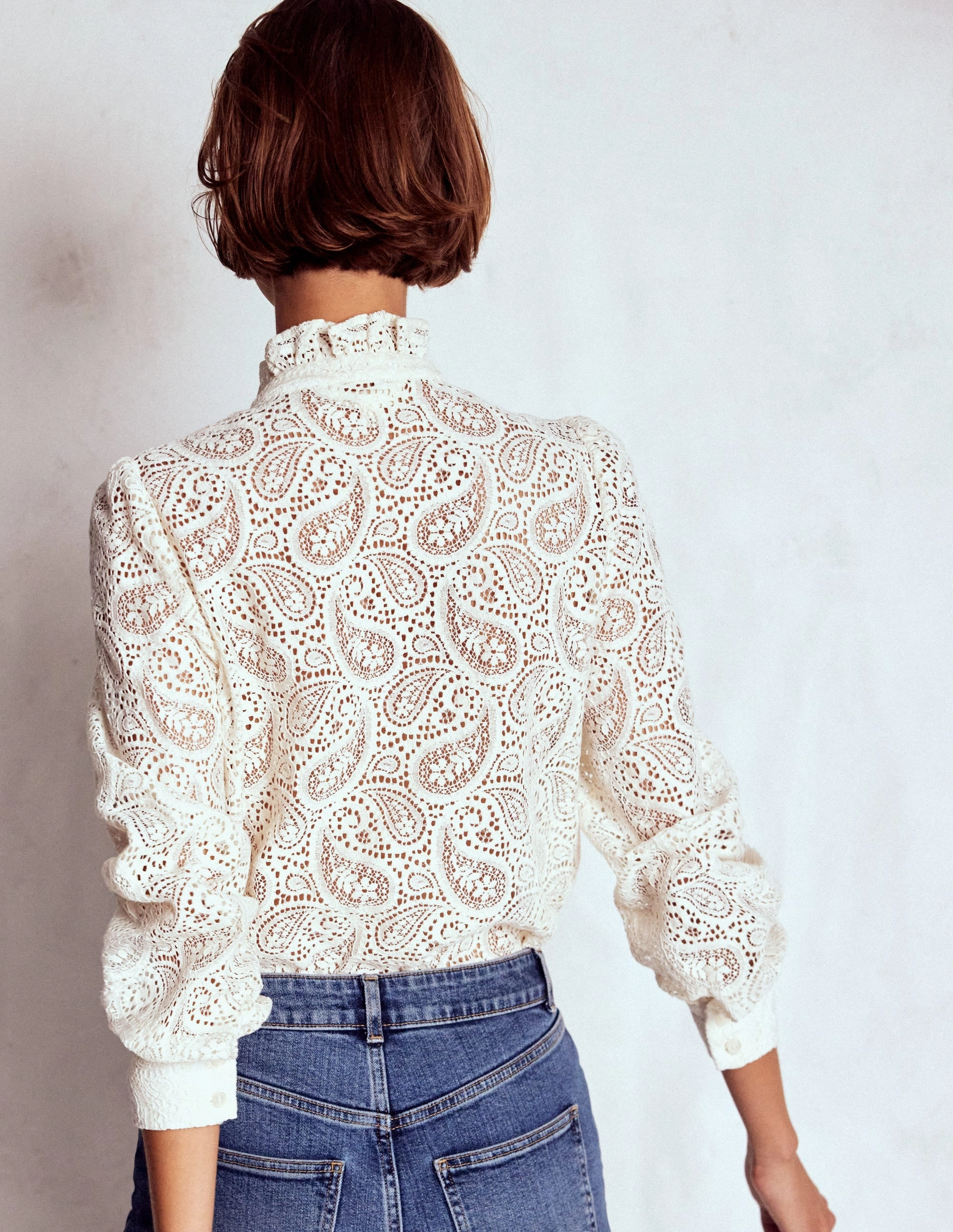 Eco Friendly Dye Process Sasha Lace Top-Ivory