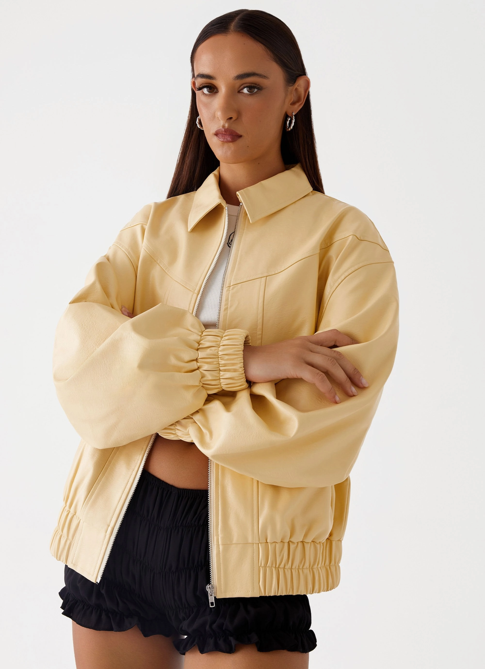 Quick Dry Material Holland Bomber Jacket - Yellow