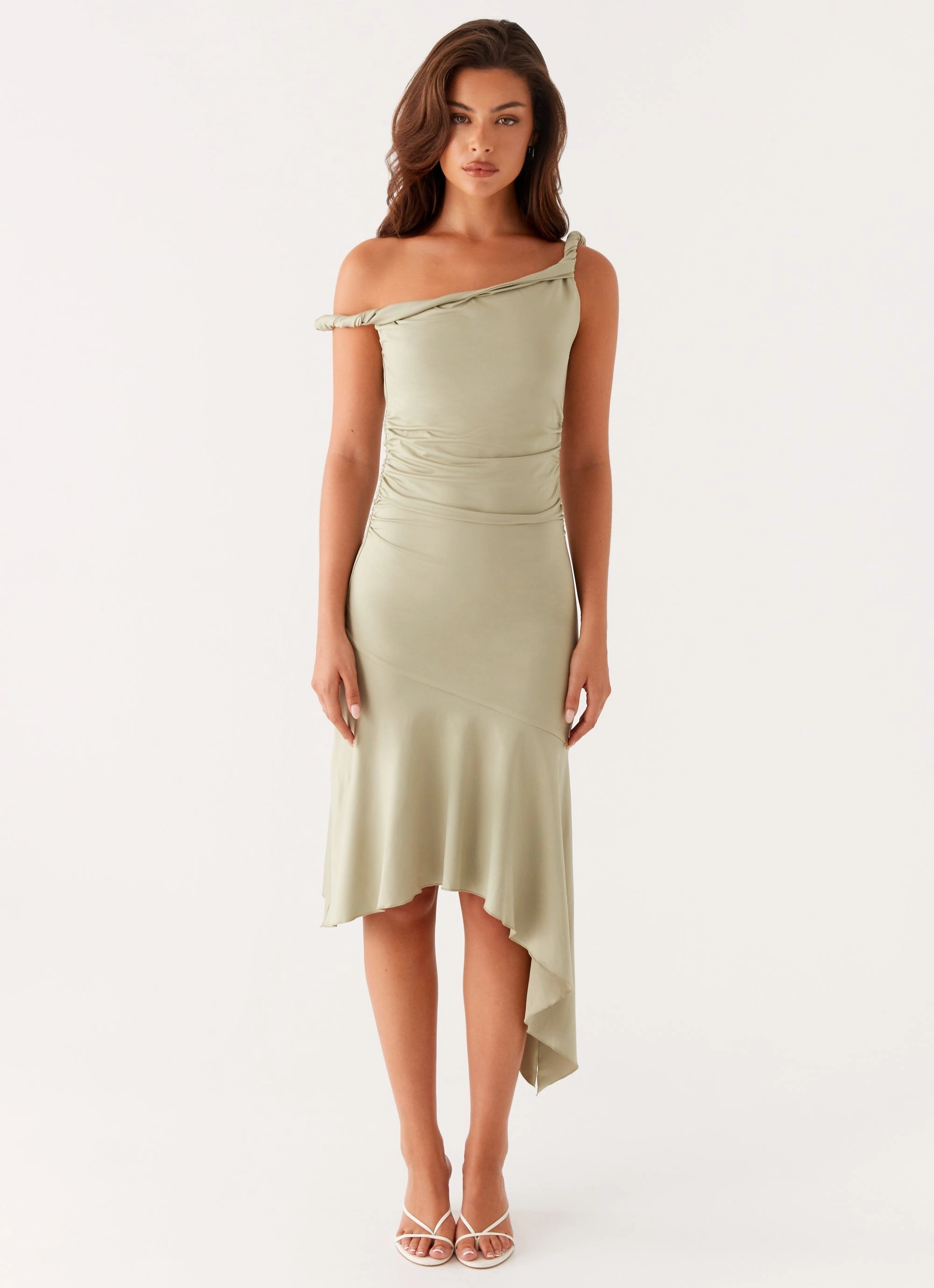 Recycled-Material Huntah Midi Dress - Sage