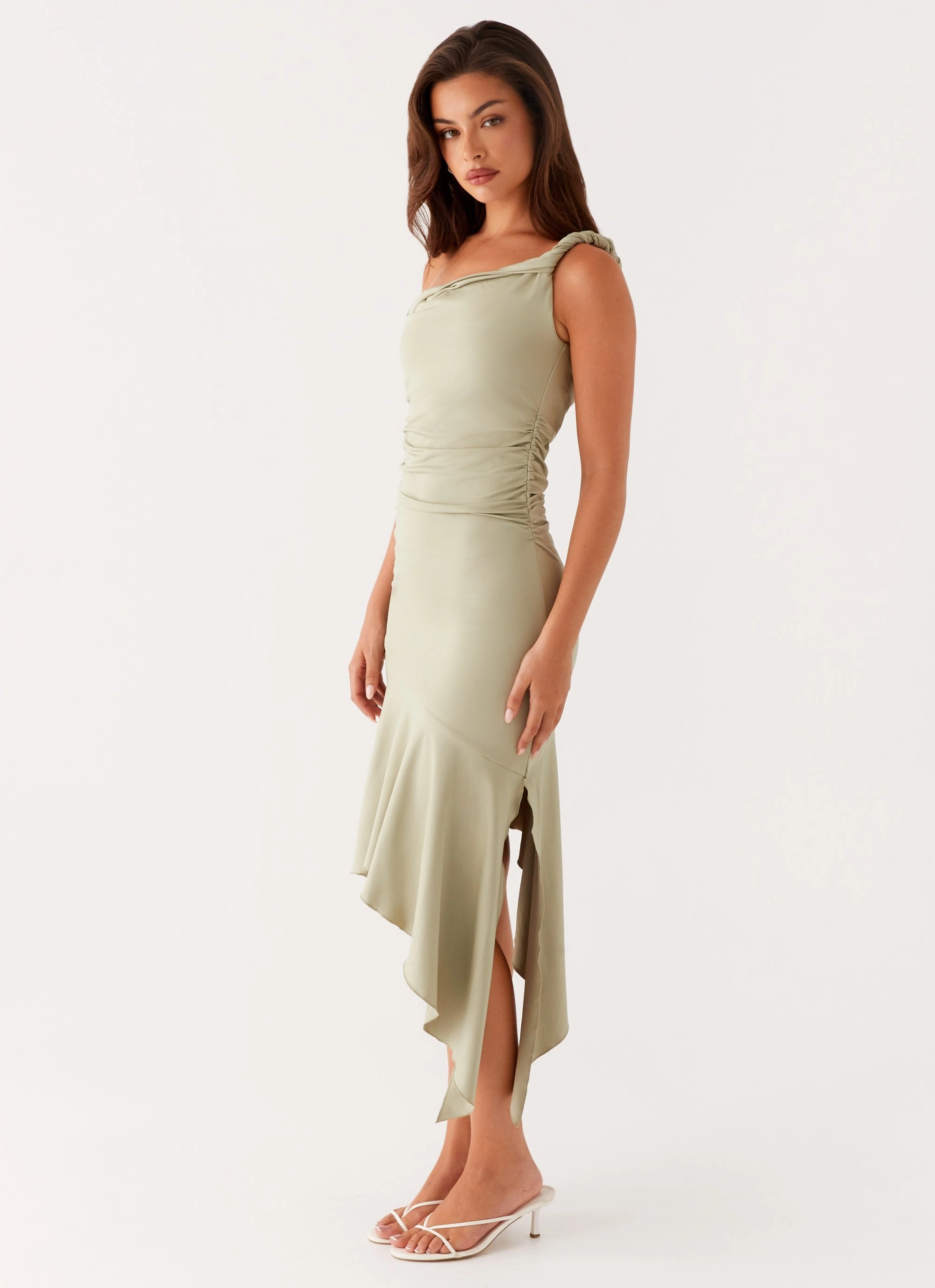 Perfect Layer Huntah Midi Dress - Sage
