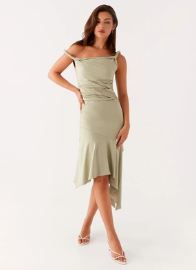 Huntah Midi Dress - Sage FlatlockSeam
