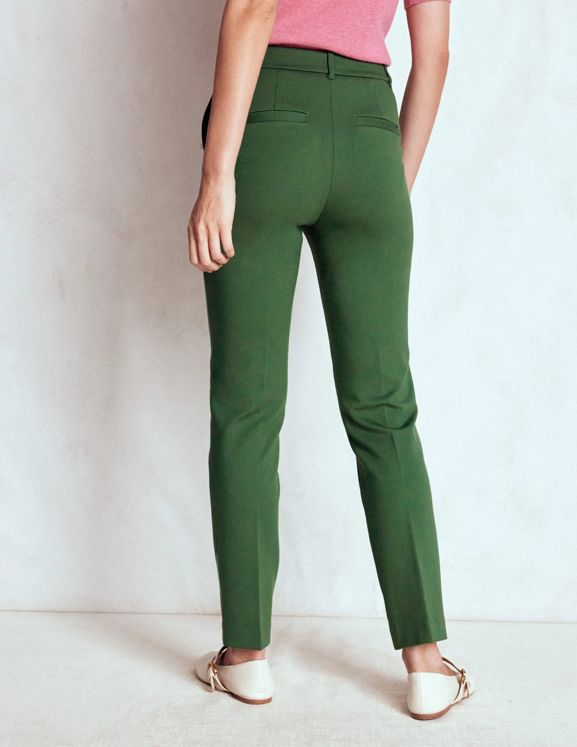 Stay Comfortable Highgate Ponte Trousers-Hunter Green