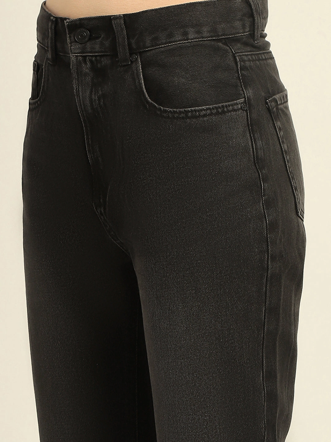 Madame Black Boyfriend Fit Cotton Denim Wardrobe Staple